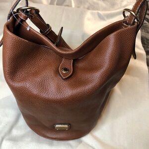 Dooney & Bourke Brown Pebbled Leather Hobo